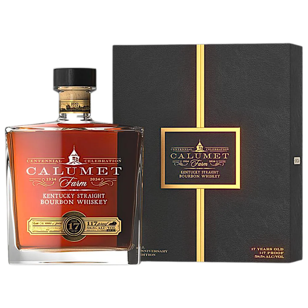 Calumet Farm 17 Year Old Bourbon Glass Decanter 100th Anniversary Release - Image 2