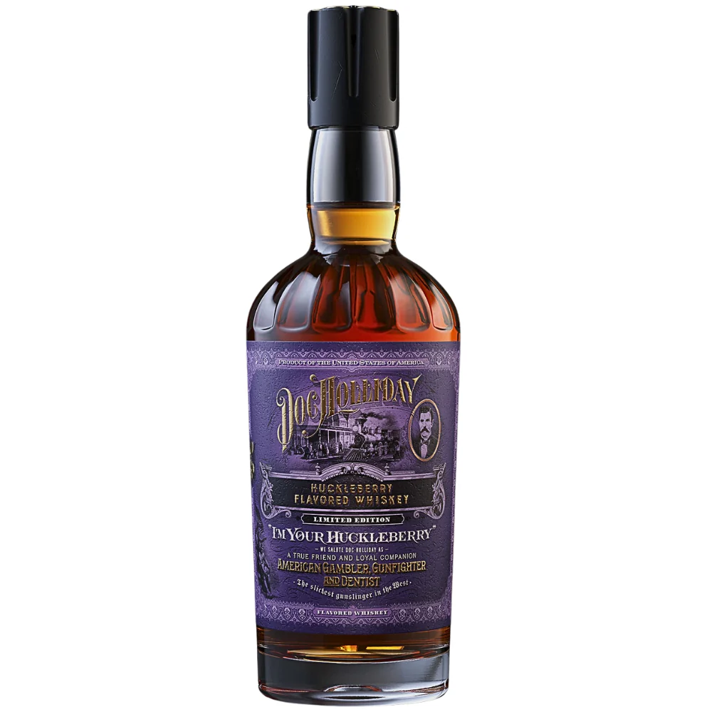 Doc Holliday Huckleberry Flavored Whiskey "I'm Your Huckleberry"