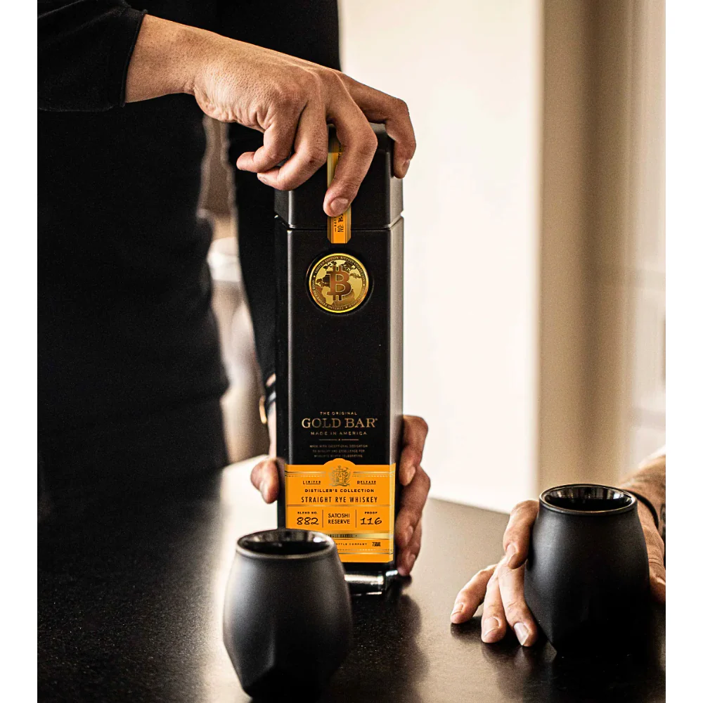Gold Bar Bitcoin Satoshi Reserve Whiskey Limited Edition - Image 2