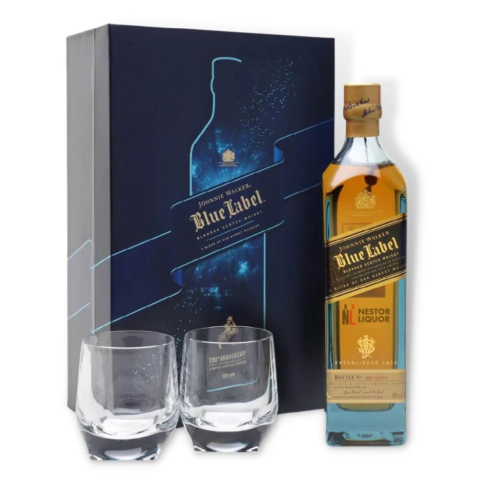 Johnnie Walker Blue Label Gift Set W/2 Glasses - Image 2