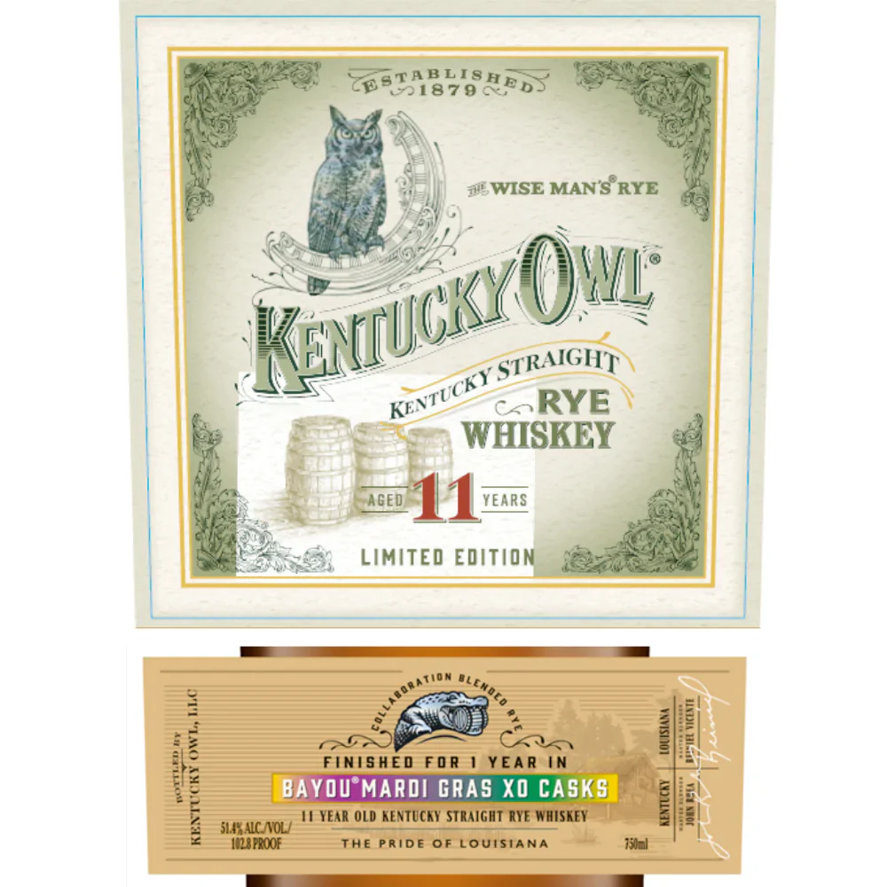 Kentucky Owl 11 Year Straight Rye Mardi Gras XO Casks Limited Edition 750ml - Image 2