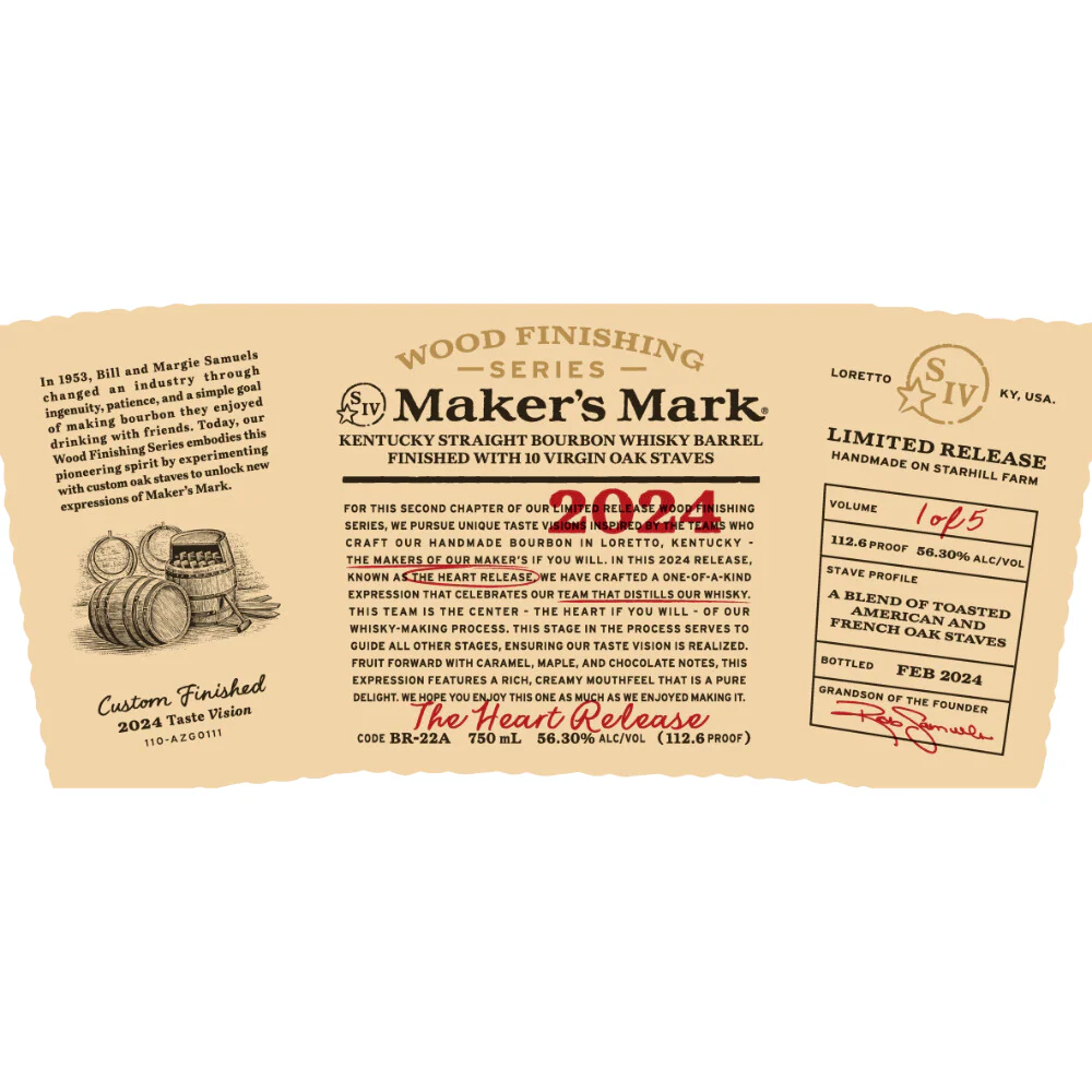 Maker's Mark The Heart Release Wood Finishing Series 2024 - Image 2