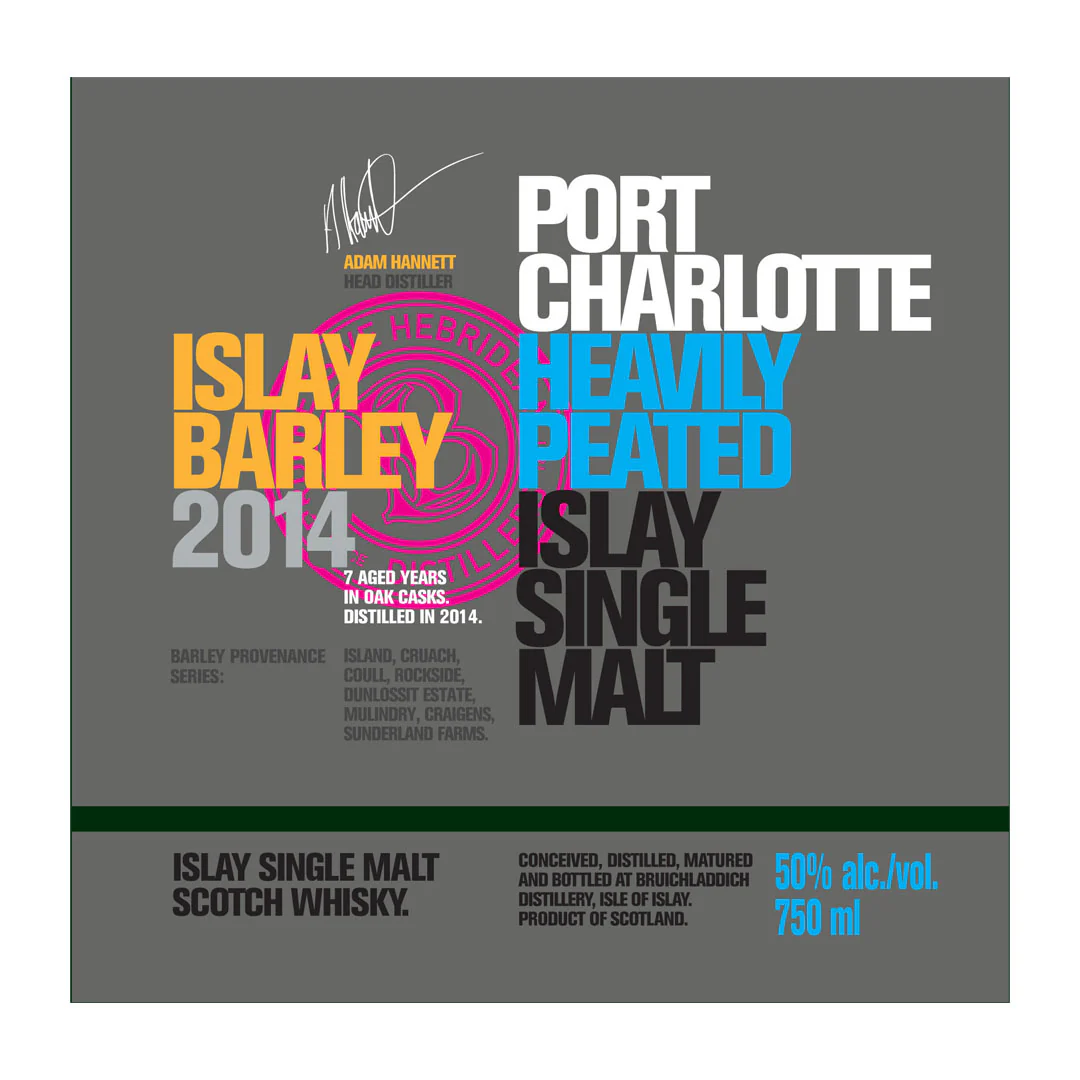Port Charlotte Heavily Peated Islay Barley 2014 750ml