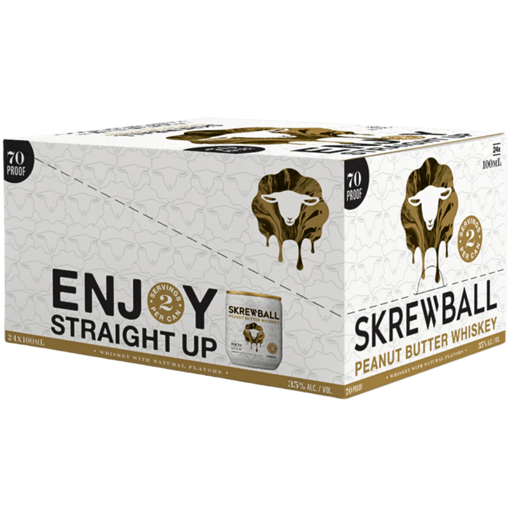 Skrewball Peanut Butter Whiskey Cans 100ml X 24PK - Image 2