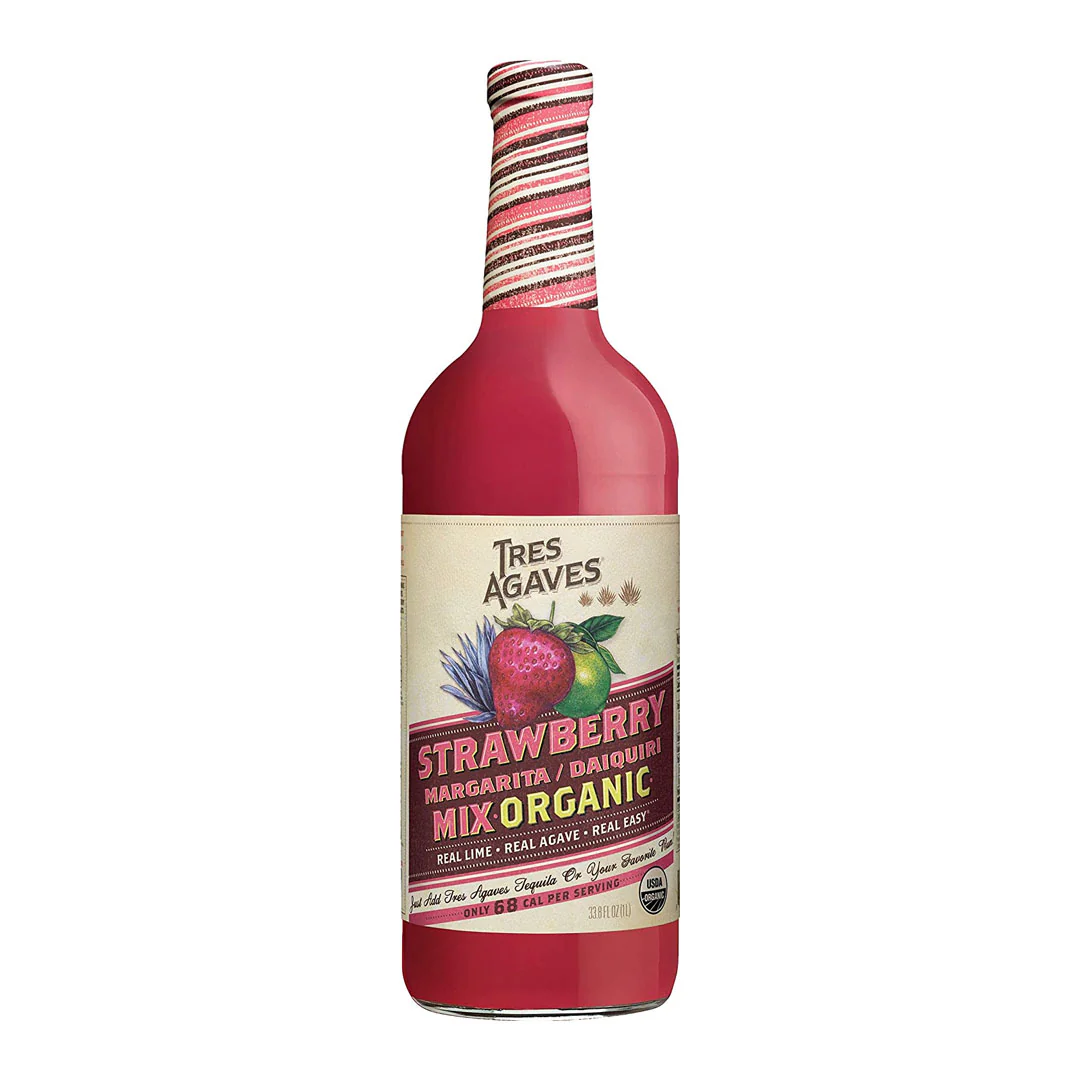 Tres Agaves Organic Strawberry Margarita Mix 1 Liter